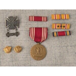 WWII US Army Pacific Theater Medal Grouping - Veteran Estate Lot | Marksman .925